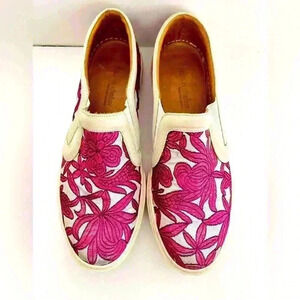 Jazmin Chebar Embroidered Slip-On Sneakers.